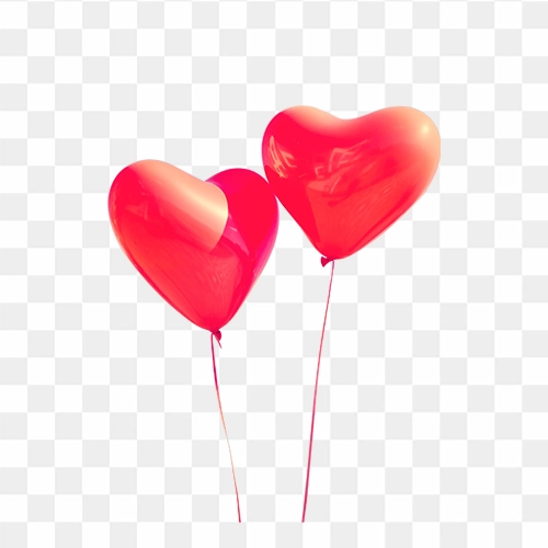 red balloon heart shape
